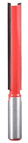KATUR Long Straight Router Bit, Flush Trim Pattern Router Bit with 1/2 Inch Shank, Woodworking Milling Cutter (1/2 Shank, 1/2 Width, 3 Depth)
