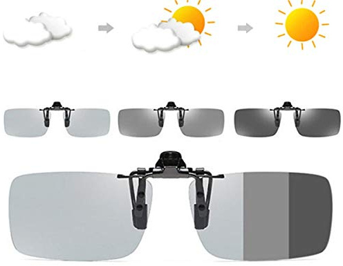 Photochromic Polarised Clip On Flip Sunglasses Polarized Fishing Eyewear