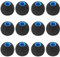 BLLQ 12PCS Medium Size Replacement Ear Tips Earbuds Eartips Ear Cap Ear Bud Tip for Powerbeats Pro, BeatsX, Senso, TOZO, Sony & Other Inner Hole 3.8mm Earbud in-Ear Headphones,Black-Blue,M