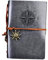 KIRALOVE Notizbuch - leder - piraten - originelle geschenkidee - nautisch - leere seiten - vintage - kunstleder - grau - hervorragende qualität