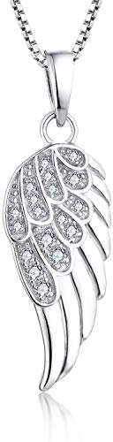 starchenie Flügel Anhänger Kette 925 Sterling Silber Engelsflügel Halskette Geschenk für Damen