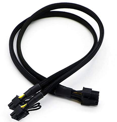 TeamProfitcom Cavo adattatore PCI Express da 8 pin maschio a doppio 8 (6+2) maschio PCIe intrecciato per Dell T3600 T3610 T5600 T5610 T5610 T7600 T7610 5810 T5810 T7810 T7910 (43310 0,2 cm)