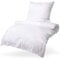 EllaTex Hotelbettwäsche Set Damast Streifen Bettwäsche Bettgarnitur 100% Baumwolle, 95° waschbar, Größe: 135x200cm + 80x80cm