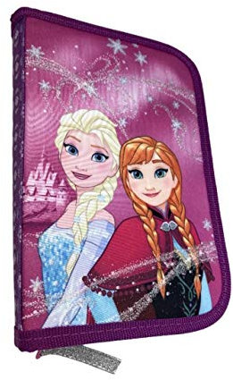 Disney La Reine des Neiges Trousse à crayons remplie 2 pour fille et enfant Anna et Elsa