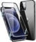 MIMGOAL Case for iPhone 11 Pro Max Magnetic Cover 360 Degree Full Body Shockproof [Built-in Camera Lens Protector] Metal Bumper with Front and Back Clear Tempered Glass, Black
