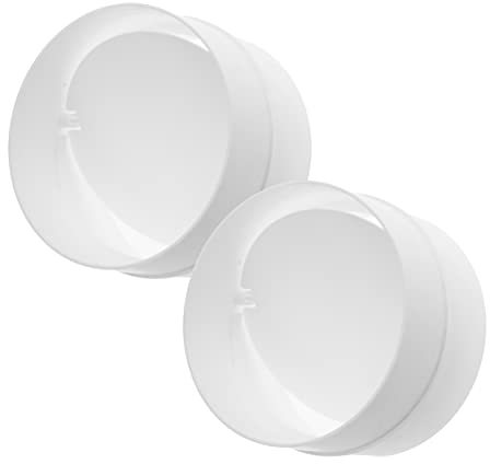 Vent Systems 10 cm 2 Stück Rückwegdämpfer Rückfluss-Verschluss ABS-Kunststoff Einweg-Luftstrom-Einsatz Inline-L¸fter-Entl¸ftungsabweiser 100 mm