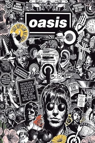 ASHER Gift Oasis Doodle Lyric Poster – Oasis Druck Geschenke – Oasis Kunstwerk Geschenk für Oasis Liebhaber Fan Musik Poster – Oasis Geschenk – mattes Poster rahmenloses Geschenk 28 x 43 cm