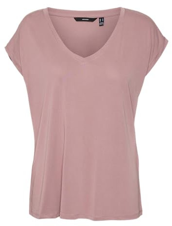 VERO MODA VMFILLI SS V-Neck Tee GA Noos 10247666, Nostalgia Rose, L