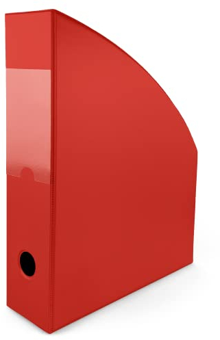 Netuno 1 x faltbarer Stehordner aus Kunststoff A4 Rot Rückenbreite 7cm Archiv-Stehsammler Archive Box Pappe Karton Dokumentensammler Aktenmagazinhalter Zeitschriftenhalter Kunststoff-Organizer