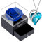 Willuck Ewige Rose Box,Infinity Rosen,Konservierte Blau Rose,Echte Rose Geschenk, Sterling Silber Damen Kristall Herz Halskette,Frauen Anhänger Geschenk am Valentinstag,Weihnacht,Muttertag