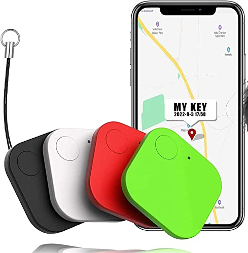 4 Pack Key Finders, Smart Bluetooth Tracker with Anti-Lost Alarm Reminder, Apply to Car Key, Wallets, Remotes, Luggage, Pets, Children Locating, Anything Finder Anti-Lost Tag, Works With Android & iOS