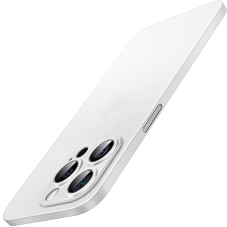 JETech Ultra Slim Case for iPhone 14 Pro 6.1-Inch, Camera Lens Cover Full Protection, Lightweight Matte Finish PP Hard Minimalist Case, Support Wireless Charging (White)
