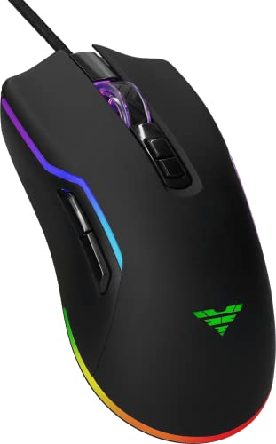 PREYON Condor Classic RGB Beleuchtete Kabelgebundene Gaming-Maus - Computermaus mit Huano 20M Schaltern - 12400 DPI Optischer Sensor - Programmierbare Tasten