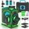 ACTBOT Láser Autonivelante 360 Verde 4D 16 Líneas - Kit Todo Incluido Con Nivel Giratorio 4x360, 10000mAh, Modo de Pulso y Control Remoto