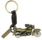 Vspek Porte-clés moto en métal et cuir, cadeau personnalisé pour motocyclistes, porte-bonheur conduite prudente, a, taille unique