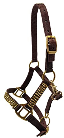 Tysons Breeches B- Ware Falabella Halfter Hilly Braun Goldfarben Glitzer Minishetty B- Ware Nylonhalfter Minipony Mini Shetty Fohlenhalfter B- Ware