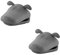 2er-Set Mini-Ofenhandschuh | Topfhandschuhe | Anti-Rutsch | Hitzebeständige | Silikon | Topflappen zum Backen | Kochen Grillen | 2er-Set Handschuhe mit ofenregalSchutz | Grau