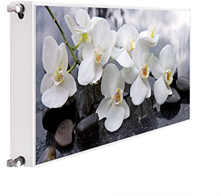 DarHaus Magnet Heizkörperverkleidung Heizkörperabdeckung Heizung Schutz, 140x60 Motiv Orchidee