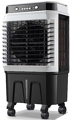 Rafraîchisseur D’Air Portable 40L, 3 en 1 Climatiseur Mobile Ventilateur Humidificateur avec 3 Modes/vitesses, Oscillation à 120°, 4 Packs de Glace pour Une Utilisation Intérieure en Extérieur ( Color