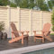 Hommdiy Deckchair Adirondack Stuhl Adirondack-Gartenstühle 2 STK. HDPE Braun