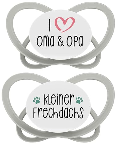nip - Butterfly | 5-18 Monate | 2er Pack | Stillfreundlicher, zahnfreundlicher Babyschnuller inkl. Schnullerbox. Nachhaltiger Schnuller mit weichem Silikonsauger, Oma&Opa/Frechdachs
