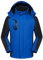 Damen Wandern Berg Outdoor Farbblock Warme Trenchcoats Ski Kapuze Leichte Jacke Damen Regenjacke mit Kapuze Winddicht Damen Wasserdichte Regenmäntel Damen Sportjacken, blau, 52