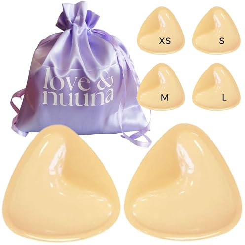 love & nuuna Double-Sided Sticky Push-Up Bra Inserts Reusable Adhesive Ultra Boost Boombra Padded Insert, Nude, B/C