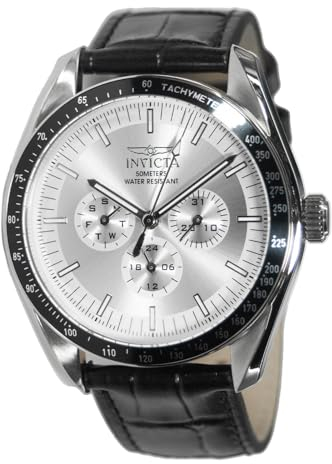 Invicta Specialty 45968 Herren Uhr - Wasserdicht - Analog - Quarzuhrwerk - Edelstahl mit silbernen zifferblat - 44mm