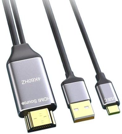 CY Cable Reversible HDMI 1.4 Source to USB 3.1 Type C USB-C Displays Male 4K HDTV Cable for Laptop Monitor 1.8m
