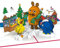 papercrush® x Die Maus Pop-Up Karte Weihnachten „Weihnachtsmarkt“ - Lustige 3D-Weihnachtskarte mit Maus, Elefant und Ente für Kinder, Handgemachte Geschenkkarte für Mädchen & Jungen