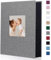 Miaikoe Fotoalbum 10x15 300 Leinen Album Slip in für Familie Hochzeitstag Album Buch Holds 300 Horizontal 10x15cm Fotos Grau