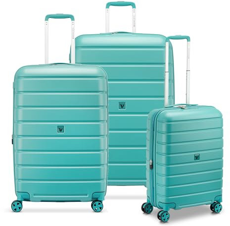 RONCATO RELIFE Set 3 trolley Grande, Medio e Cabina - espandibile e con sistema di chiusura TSA, SALVIA