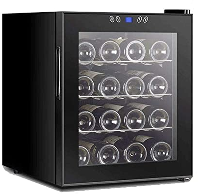 Enfriador/enfriador termoeléctrico para vino tinto y blanco de 16 botellas, refrigerador independiente para bodega de vino tinto y blanco con encimera, refrigerador de funcionamiento silencioso, T