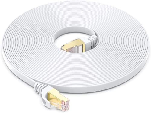 BUSOHE Cable de Red Ethernet Cat 8 de 0,5 Metros, Plano RJ45 Gigabit LAN de Alta Velocidad, 40Gbps y 2000Mhz Compatible con Switch, Rúter, Módem, Panel de Conexión, PC