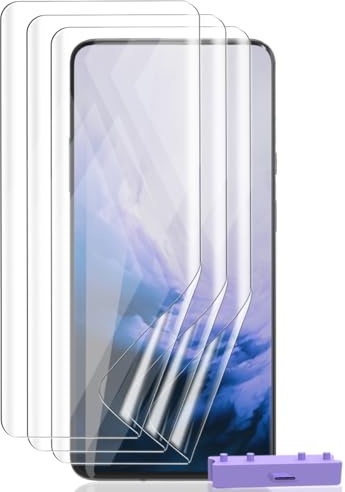 Zerrshoo Schutzfolie für OnePlus 7 Pro, mit Flexibilität TPU Folie 3 Stück [ ist nicht gehärtetes Glasfolie ], HD Klar Displayfolie, Anti-Kratzen Weiche Displayschutzfolie