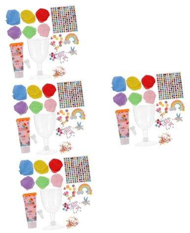 TOYANDONA 4sätze Polymer Knete Für Mädchen Eiscreme Cup Bastelmaterial Für Kreative Handarbeiten Für Kindergeburtstage Und Bastelprojekte Fördert Die Fantasie Und Geschicklichkeit
