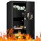 KABISAFE 70L Heavy Duty Fireproof Home Safe Box with Digital Keypad and Manual Keys, Black Steel Safe with Large Interior, Perfect for Cash, Documents, Jewelry and More