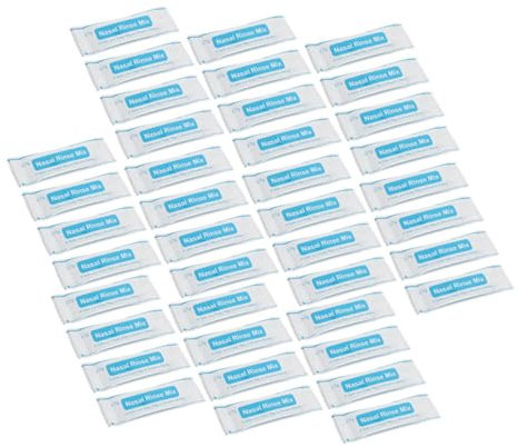 FRCOLOR 80stücke Pack Nasensalz Pulver Zum Spülen Schnelle Lösung Feines Salz Ohne Jod Pro Beutel Für Nasendusche Zur Reinigung Und Pflege Bei Staubbelastung Und Haze Praktische Box