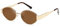KGDUYC Retro Sonnenbrille Damen Herren Mode Sonnenbrillen Oval Metal Trendy Classic UV400 Schutz Sonnenbrillen - braune Linsen