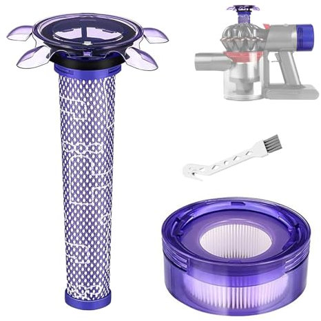 Kit di Sostituzione del Filtro Dell'aspirapolvere Premium per Dyson V7 V8 Filtro+ Cordless Sv10, Sv11 Filtro di Sostituzione Dell'aspirapolvere Cordless, 1 pre-Filtro Star e 1 post-Filtro Hepa S (1)