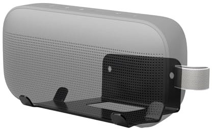 shinar Metal Wall Mount Compatible with Bose SoundLink Flex and SoundLink Flex(2nd Gen) Bracket Accessory Stand Compatible with Soundlink Flex Integrated Cable Management White (Black)