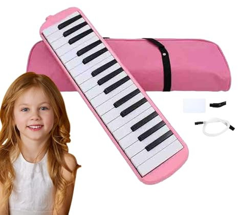 Melodica 32 Tasti | Tastiera Aria Piano con Doppio Tubo, Melodica a Bocca Stabile - Strumento Organico Melodica per Principianti, Talk Box Sicuro, Melodica Portatile per Scuola e Libero