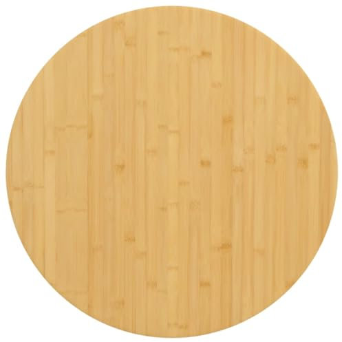 Eleganz Plateau de table rond en bambou, 70 cm de diamètre, 1,5 cm d'épaisseur, léger et durable pour les projets de table modernes