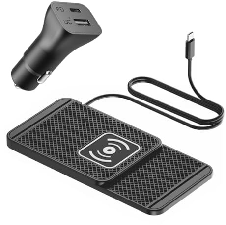Nicear Car Wireless Charger Pad Wireless Charging Pad with 100cm TYPE-C Extension Cable Suitable for Various Mobile Phones