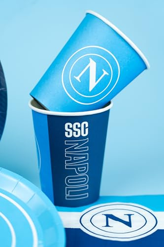 Articoli per feste del Napoli, Ufficiale Società Sportiva Calcio Napoli, Compleanno, Calcio, Festa a tema, Evento speciale, Celebrazione (Bicchieri)