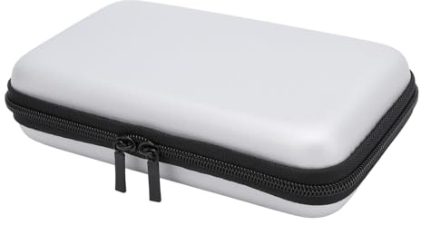 Étui de Voyage en Coquille Dur avec 8 Emplacements de Jeu et Stockage D'accessoires pour 3DS XL / 2DS XL/DS Lite/DSI XL Consoles (Noir) (Silver)