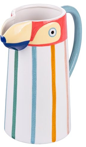 Pichet perroquet 1,6 L en porcelaine, peint à la main, Tuca Tuca