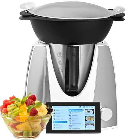 Robot de cocina inteligente habilitado para WiFi con más de 10 funciones preestablecidas y pantalla TFT para cocinar, mezclar y hervir automáticamente