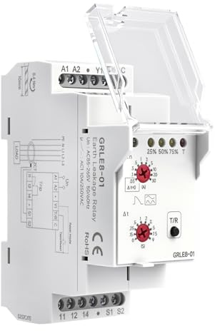 Wattive Interruptor Diferencial 30A 30mA, RCCB RCD Disyuntor Relé de Corriente Residual para Redes Eléctricas Monofásicas/Trifásicas, Diferencial Auto Rearmable con Luz LED Original de Cuatro Etapas