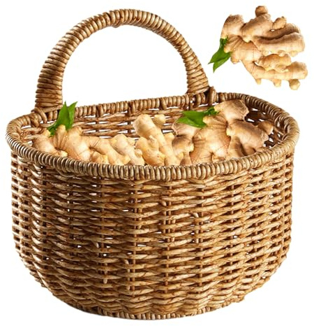 Wandkorb-Dekoration, böhmischer Landhausstil, für Obst und Gemüse, gewebte Körbe zur Organisation, für Küche, Theke, Keller, Wohnzimmer, Büros, Badezimmer, Schlafzimmer, Hochzeit